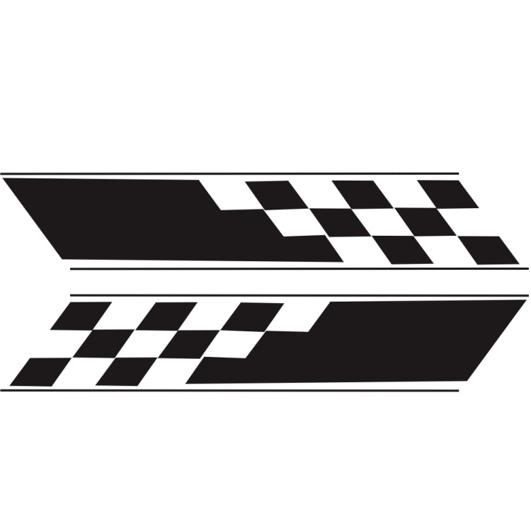 2 PCS/Set D-962 Checkered Flag Pattern Car Modified Decorative Sticker(Black) - Decorative Sticker by PMC Jewellery | Online Shopping South Africa | PMC Jewellery | Buy Now Pay Later Mobicred