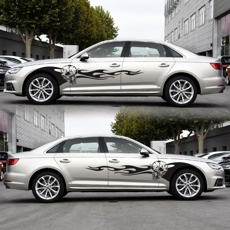 2 PCS/Set D-964 Skull Flame Pattern Car Modified Decorative Sticker(Black) - Decorative Sticker by PMC TechLife | Online Shopping South Africa | PMC TechLife | Buy Now Pay Later Mobicred