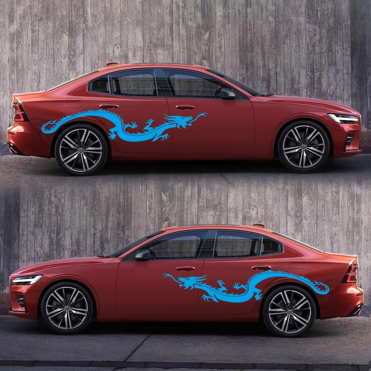 2 PCS/Set D-965 Dragon Pattern Car Modified Decorative Sticker(Blue) - Decorative Sticker by PMC TechLife | Online Shopping South Africa | PMC TechLife | Buy Now Pay Later Mobicred