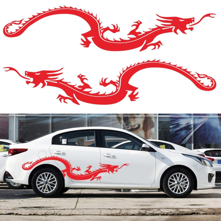 2 PCS/Set D-965 Dragon Pattern Car Modified Decorative Sticker(Red) - Decorative Sticker by PMC TechLife | Online Shopping South Africa | PMC TechLife | Buy Now Pay Later Mobicred