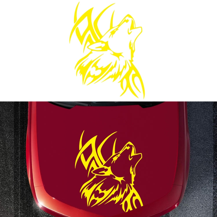 D-967 Wolf Tribe Pattern Car Modified Decorative Sticker(Yellow) - Decorative Sticker by PMC TechLife | Online Shopping South Africa | PMC TechLife | Buy Now Pay Later Mobicred