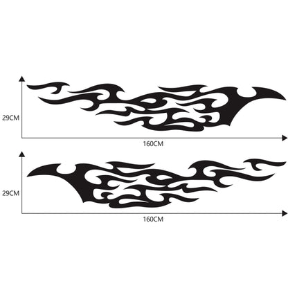 2 PCS/Set D-969 Flame Pattern Car Modified Decorative Sticker(Black) - Decorative Sticker by PMC Jewellery | Online Shopping South Africa | PMC Jewellery | Buy Now Pay Later Mobicred