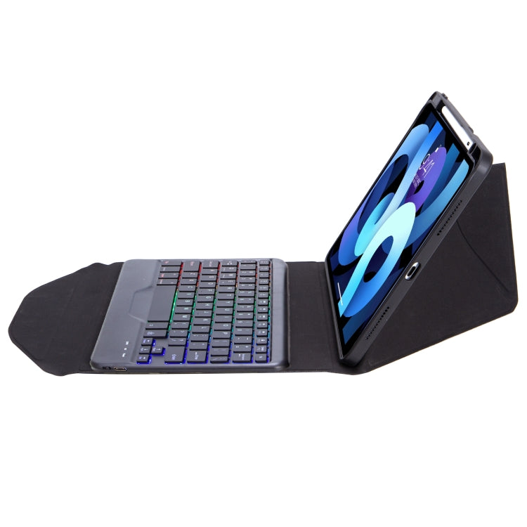 Z098BS Pen Slot Backlight Bluetooth Keyboard Leather Tablet Case For iPad Air 11 2025 / 2024 / Air 5 / Air 4(Black) - For iPad Air by PMC Jewellery | Online Shopping South Africa | PMC Jewellery | Buy Now Pay Later Mobicred