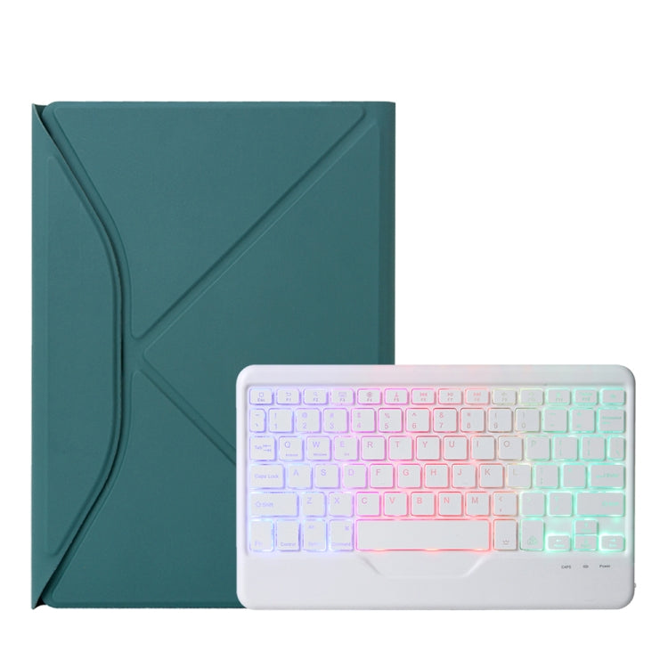 Z098BS Pen Slot Backlight Bluetooth Keyboard Leather Tablet Case For iPad Air 10.9 2022/2020(Green) - For iPad Air by PMC TechLife | Online Shopping South Africa | PMC TechLife