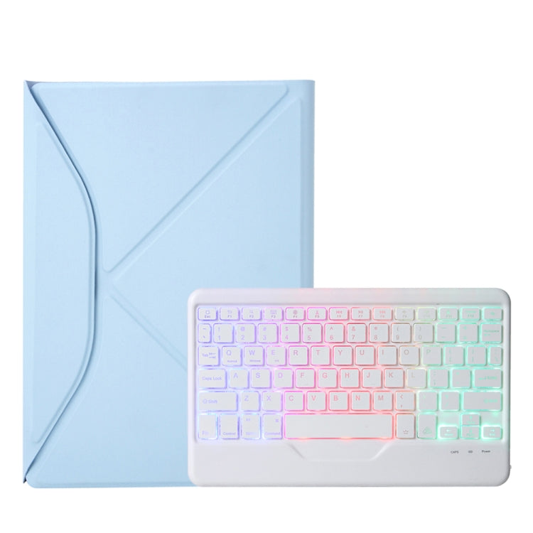 Z098BS Pen Slot Backlight Bluetooth Keyboard Leather Tablet Case For iPad Air 11 2025 / 2024 / Air 5 / Air 4(Sky Blue) - For iPad Air by PMC TechLife | Online Shopping South Africa | PMC TechLife | Buy Now Pay Later Mobicred