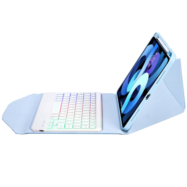 Z098BS Pen Slot Backlight Bluetooth Keyboard Leather Tablet Case For iPad Air 11 2025 / 2024 / Air 5 / Air 4(Sky Blue) - For iPad Air by PMC TechLife | Online Shopping South Africa | PMC TechLife | Buy Now Pay Later Mobicred