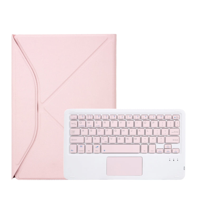 Z11B-A Pen Slot Touchpad Bluetooth Keyboard Leather Tablet Case For iPad Pro 11 2021/2020/2018(Pink) - For iPad Pro by PMC TechLife | Online Shopping South Africa | PMC TechLife