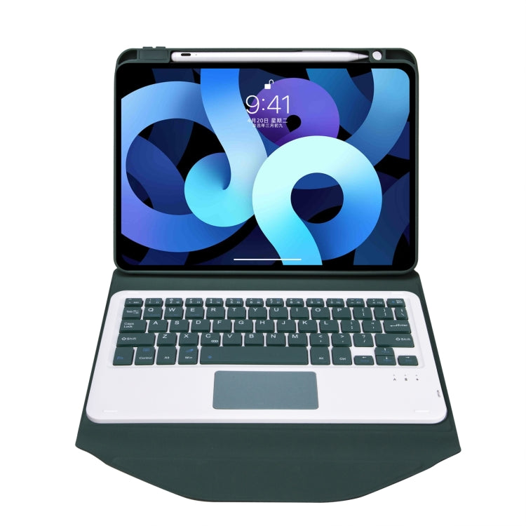 Z11B-A Pen Slot Touchpad Bluetooth Keyboard Leather Tablet Case For iPad Pro 11 2021/2020/2018(Green) - free shipping - PMC Jewellery - Order now!