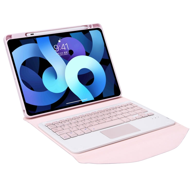 Z098B-A Pen Slot Touchpad Bluetooth Keyboard Leather Tablet Case For iPad Air 11 2025 / 2024 / Air 5 / Air 4(Pink) - For iPad Air by PMC TechLife | Online Shopping South Africa | PMC TechLife | Buy Now Pay Later Mobicred
