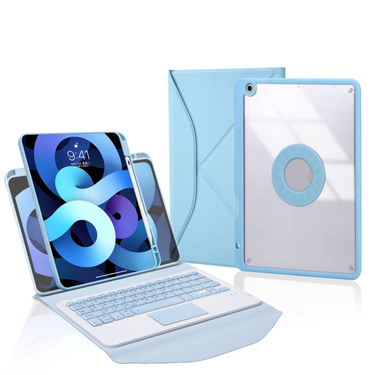 Z102B-A Pen Slot Touchpad Bluetooth Keyboard Leather Tablet Case For iPad 10.2 2021/2020/2019(Sky Blue) - Universal by PMC TechLife | Online Shopping South Africa | PMC TechLife