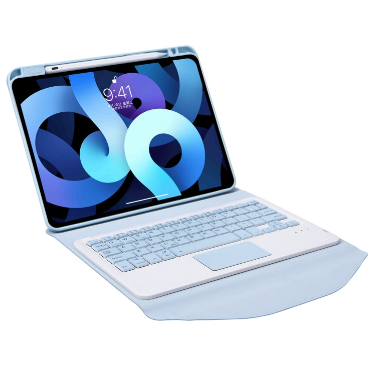 Z102B-A Pen Slot Touchpad Bluetooth Keyboard Leather Tablet Case For iPad 10.2 2021/2020/2019(Sky Blue) - Universal by PMC TechLife | Online Shopping South Africa | PMC TechLife