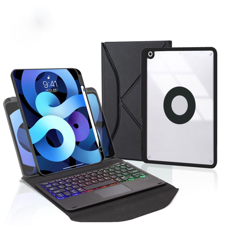 Z102B-AS Pen Slot Touchpad Backlight Bluetooth Keyboard Leather Tablet Case For iPad 10.2 2021/2020/2019(Black) - Universal by PMC TechLife | Online Shopping South Africa | PMC TechLife