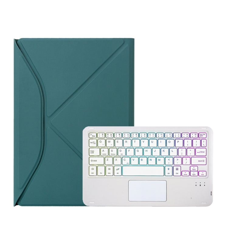 Z102B-AS Pen Slot Touchpad Backlight Bluetooth Keyboard Leather Tablet Case For iPad 10.2 2021/2020/2019(Green) - free shipping - PMC TechLife - Order now!