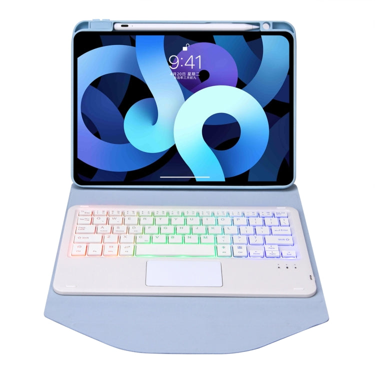 Z102B-AS Pen Slot Touchpad Backlight Bluetooth Keyboard Leather Tablet Case For iPad 10.2 2021/2020/2019(Sky Blue) - Universal by PMC TechLife | Online Shopping South Africa | PMC TechLife