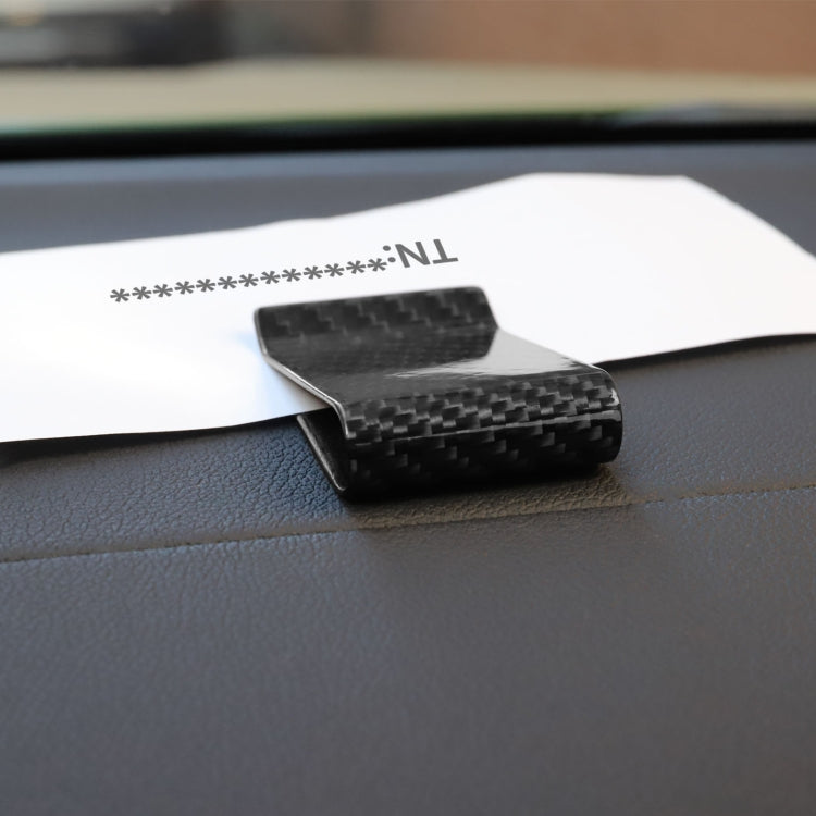 Car Carbon Fiber Card Holder Wallet Credit Card Clip(Polished) - Sunglasses & Glasses Clips by PMC TechLife | Online Shopping South Africa | PMC TechLife | Buy Now Pay Later Mobicred