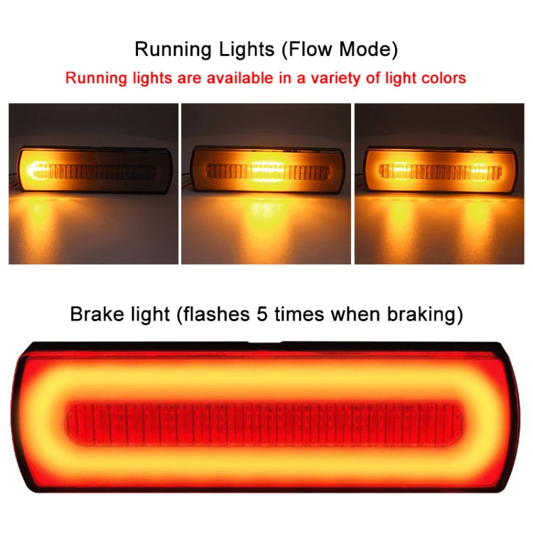 2 PCS Truck modified 40LED Two-color Running Water Turn Signal Light(Red White) - Warning Lights by PMC TechLife | Online Shopping South Africa | PMC TechLife | Buy Now Pay Later Mobicred