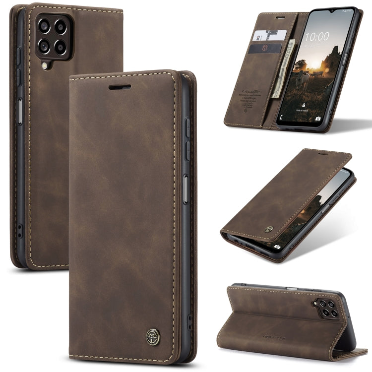 For Samsung Galaxy M33 5G CaseMe 013 Multifunctional Horizontal Flip Leather Phone Case(Coffee) - Galaxy Phone Cases by CaseMe | Online Shopping South Africa | PMC Jewellery | Buy Now Pay Later Mobicred