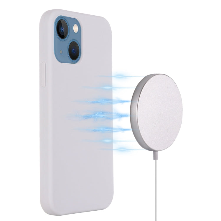 For iPhone 14 Plus Shockproof Silicone Magsafe Case (White) - iPhone 14 Plus Cases by PMC TechLife | Online Shopping South Africa | PMC TechLife
