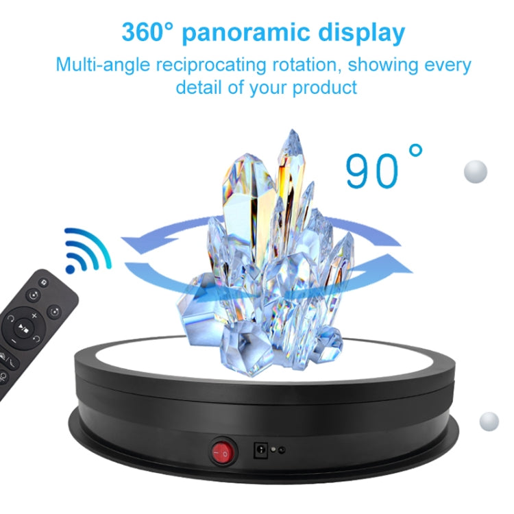 42cm LED Light Electric Rotating Display Stand Turntable, Power Plug:US Plug(White) -  by PMC TechLife | Online Shopping South Africa | PMC TechLife | Buy Now Pay Later Mobicred