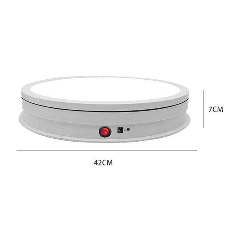 42cm LED Light Electric Rotating Display Stand Turntable, Power Plug:AU Plug(White) -  by PMC TechLife | Online Shopping South Africa | PMC TechLife | Buy Now Pay Later Mobicred