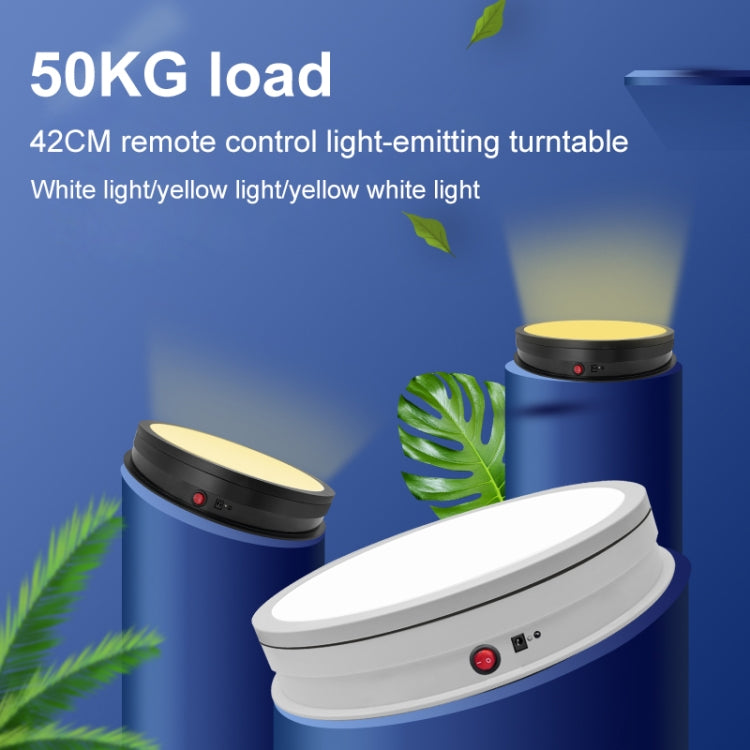 42cm LED Light Electric Rotating Display Stand Turntable, Power Plug:AU Plug(White) -  by PMC TechLife | Online Shopping South Africa | PMC TechLife | Buy Now Pay Later Mobicred