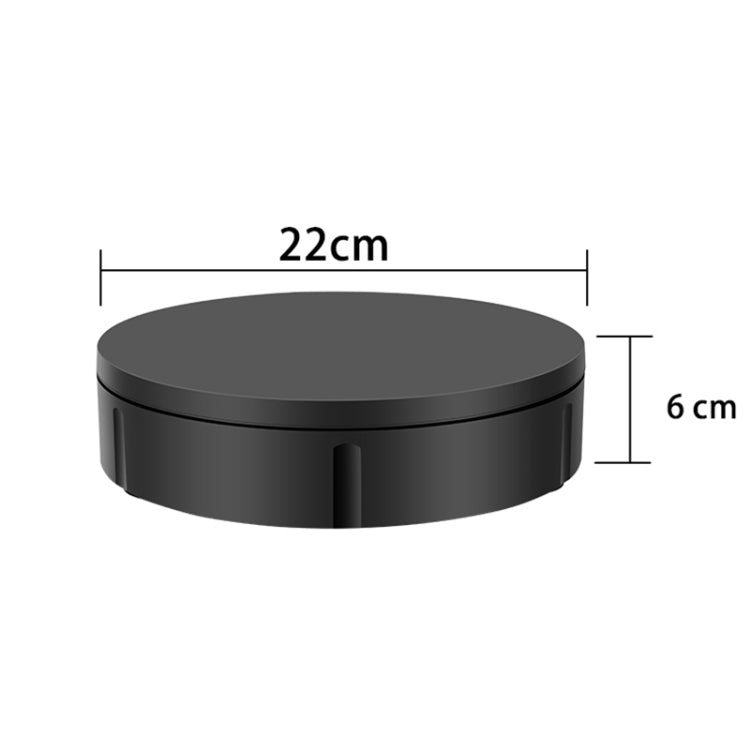 22cm Charging Rotating Display Stand Video Shooting Turntable, Load: 50kg, Power Plug:UK Plug(Black) -  by PMC TechLife | Online Shopping South Africa | PMC TechLife | Buy Now Pay Later Mobicred