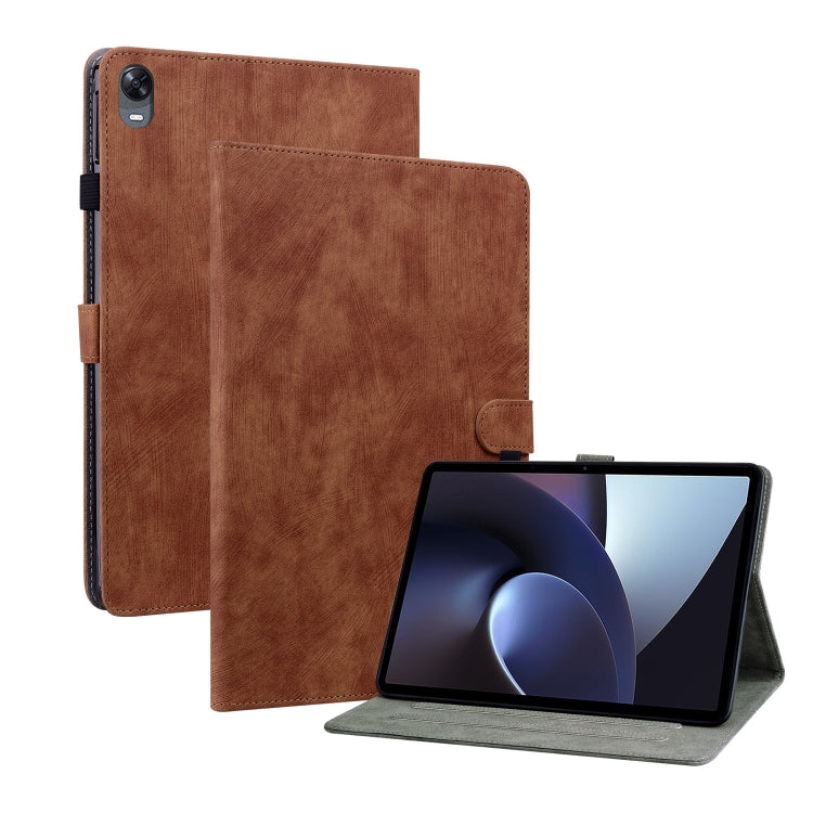 For OPPO Pad 11 Tiger Pattern PU Tablet Case(Brown) - OPPO by PMC TechLife | Online Shopping South Africa | PMC TechLife | Buy Now Pay Later Mobicred