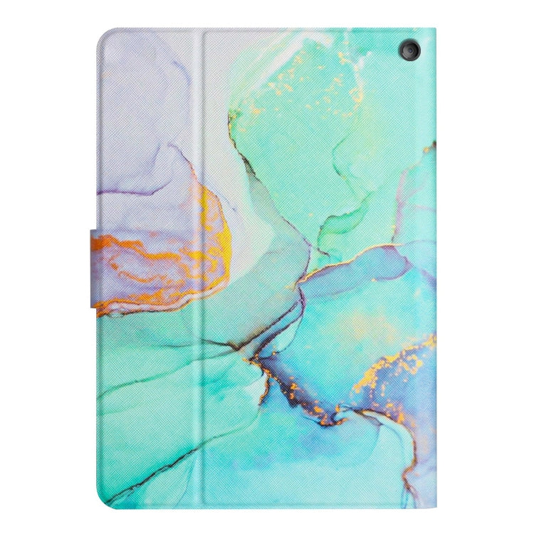 For Amazon Kindle HD 8 2020 Marble Pattern Smart Leather Tablet Case(Green) - Amazon by PMC TechLife | Online Shopping South Africa | PMC TechLife | Buy Now Pay Later Mobicred