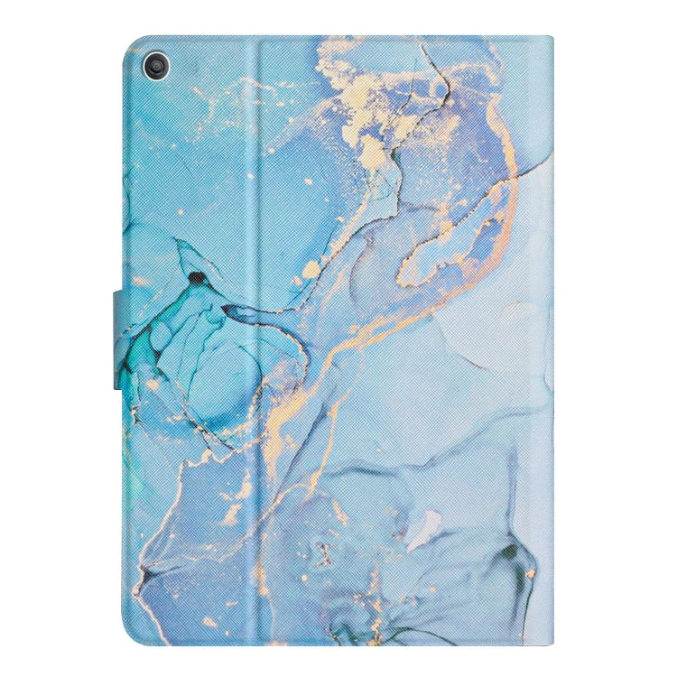 For Amazon Kindle HD 10 2015 Marble Pattern Smart Leather Tablet Case(Blue) - Amazon by PMC TechLife | Online Shopping South Africa | PMC TechLife | Buy Now Pay Later Mobicred