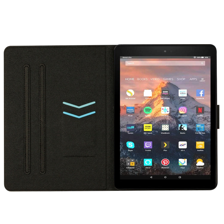 For Amazon Kindle HD 10 2015 Marble Pattern Smart Leather Tablet Case(Blue) - Amazon by PMC TechLife | Online Shopping South Africa | PMC TechLife | Buy Now Pay Later Mobicred