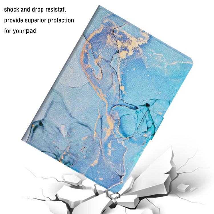 For Amazon Kindle HD 10 2015 Marble Pattern Smart Leather Tablet Case(Blue) - Amazon by PMC TechLife | Online Shopping South Africa | PMC TechLife | Buy Now Pay Later Mobicred