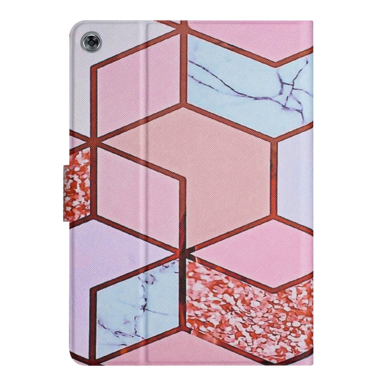 For Huawei MediaPad M5 Lite Marble Pattern Smart Leather Tablet Case(Splicing Marble) - Huawei by PMC TechLife | Online Shopping South Africa | PMC TechLife | Buy Now Pay Later Mobicred