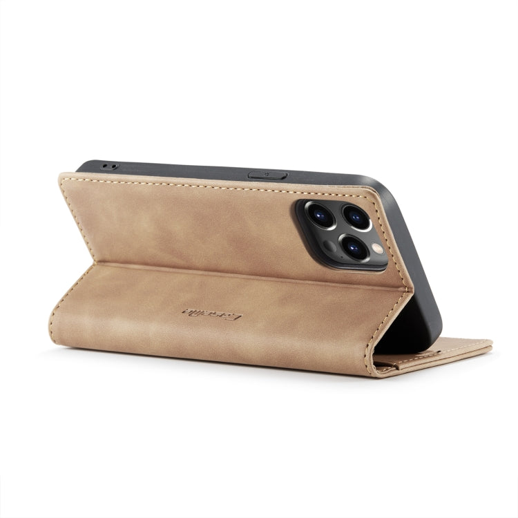 For iPhone 14 Pro Max CaseMe-013 Multifunctional Retro Frosted Leather Phone Case (Brown) - iPhone 14 Pro Max Cases by CaseMe | Online Shopping South Africa | PMC Jewellery | Buy Now Pay Later Mobicred