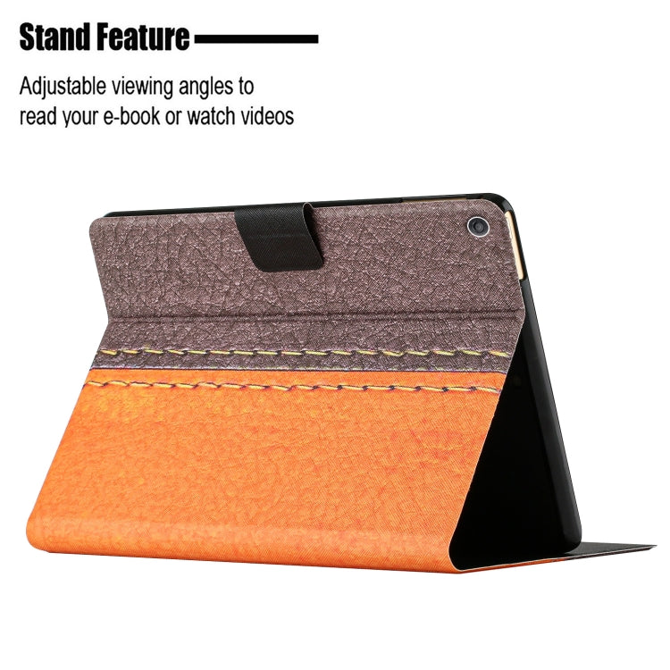 For Amazon Kindle Fire HD 10 2015 Stitching Solid Color Smart Leather Tablet Case(Orange) - Lenovo by PMC TechLife | Online Shopping South Africa | PMC TechLife | Buy Now Pay Later Mobicred
