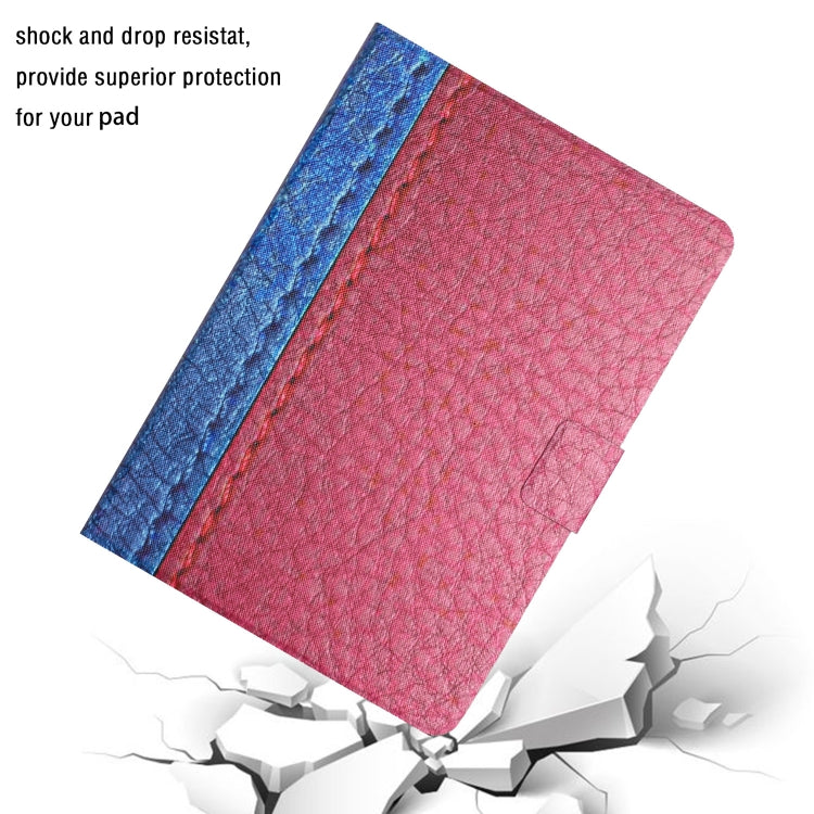 For Amazon Kindle Fire HD 10 2021 Stitching Solid Color Smart Leather Tablet Case(Rose Red) - Amazon by PMC TechLife | Online Shopping South Africa | PMC TechLife | Buy Now Pay Later Mobicred