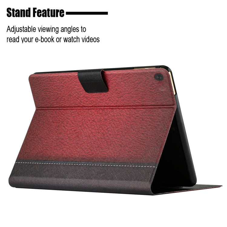 For Lenovo Tab M10 X605F X505 Stitching Solid Color Smart Leather Tablet Case(Red) - Lenovo by PMC TechLife | Online Shopping South Africa | PMC TechLife | Buy Now Pay Later Mobicred