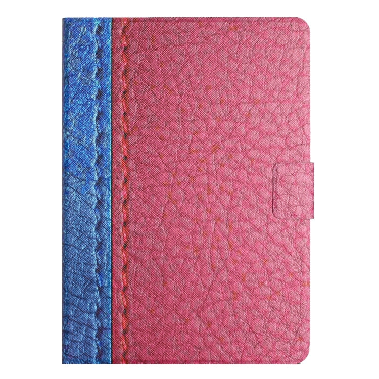 For Lenovo Tab M10 Plus Stitching Solid Color Smart Leather Tablet Case(Rose Red) - Lenovo by PMC TechLife | Online Shopping South Africa | PMC TechLife | Buy Now Pay Later Mobicred