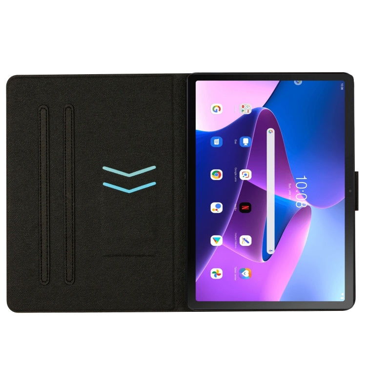 For Lenovo Tab M10 Plus Stitching Solid Color Smart Leather Tablet Case(Green) - Lenovo by PMC TechLife | Online Shopping South Africa | PMC TechLife | Buy Now Pay Later Mobicred