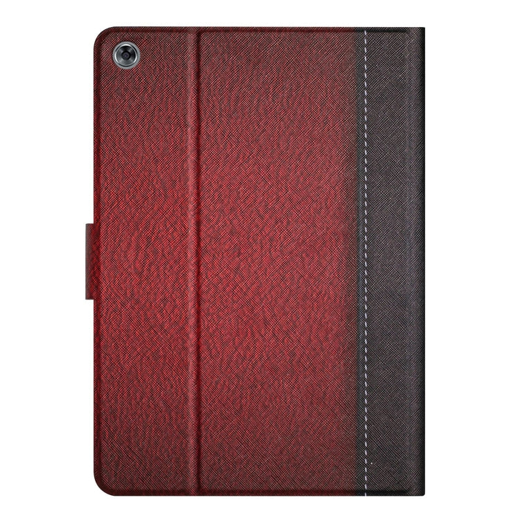 For Huawei MatePad T10s Stitching Solid Color Leather Tablet Case(Red) - Huawei by PMC TechLife | Online Shopping South Africa | PMC TechLife | Buy Now Pay Later Mobicred