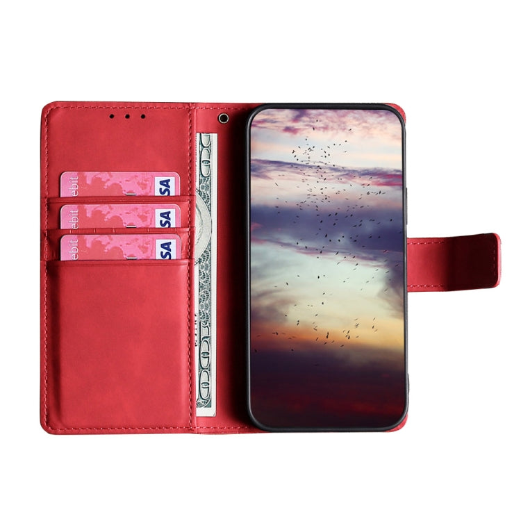 For Blackview A50 Skin Feel Crocodile Magnetic Clasp Leather Phone Case(Red) - More Brand by PMC Jewellery | Online Shopping South Africa | PMC Jewellery | Buy Now Pay Later Mobicred