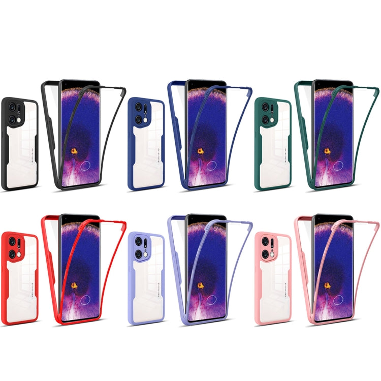 For OPPO Find X5 Pro 360 Degrees Full Coverage Phone Case(Black) - OPPO Cases by PMC TechLife | Online Shopping South Africa | PMC TechLife