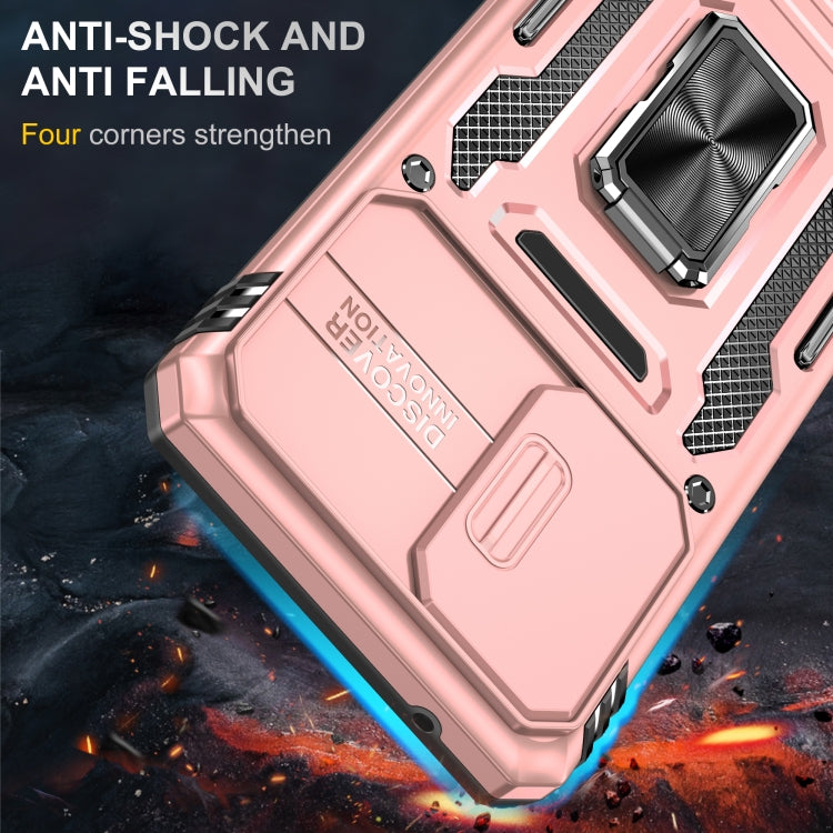 For Samsung Galaxy A52 5G/4G Armor PC + TPU Camera Shield Phone Case(Rose Gold) - Galaxy Phone Cases by PMC Jewellery | Online Shopping South Africa | PMC Jewellery