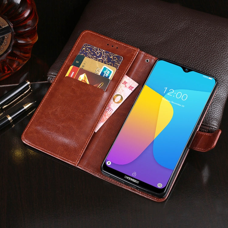 For Doogee X90 idewei Crazy Horse Texture Horizontal Flip Leather Case with Holder & Card Slots & Wallet(Black) - More Brand by idewei | Online Shopping South Africa | PMC TechLife | Buy Now Pay Later Mobicred