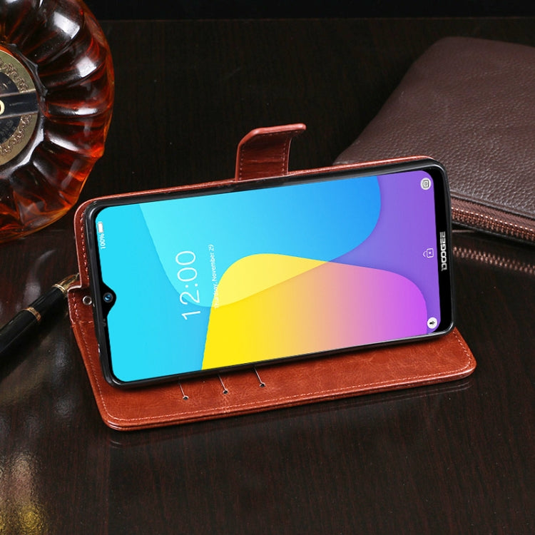 For Doogee X90 idewei Crazy Horse Texture Horizontal Flip Leather Case with Holder & Card Slots & Wallet(White) - More Brand by idewei | Online Shopping South Africa | PMC TechLife | Buy Now Pay Later Mobicred