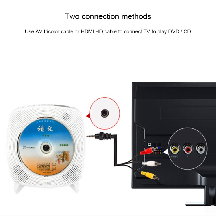 Kecag KC-609 Wall Mounted Home DVD Player Bluetooth CD Player, Specification:DVD/CD+Connectable TV + Charging Version(Black) - DVD & LCD Player by Kecag | Online Shopping South Africa | PMC Jewellery | Buy Now Pay Later Mobicred