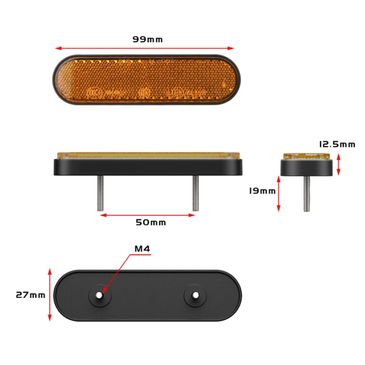 2 PCS 24LED Reflector Brake Light Turn Signal Light(White Shell White Light) - Turn Signal by PMC TechLife | Online Shopping South Africa | PMC TechLife | Buy Now Pay Later Mobicred