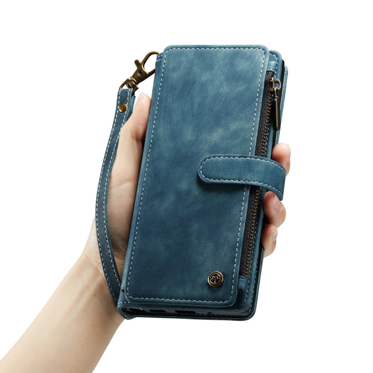 For iPhone 14 CaseMe C30 Multifunctional Phone Leather Case (Blue) - iPhone 14 Cases by CaseMe | Online Shopping South Africa | PMC Jewellery | Buy Now Pay Later Mobicred