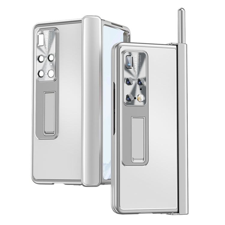 For Huawei Mate X2 Aluminum Alloy Double Hinge Shockproof Phone Protective Case(Silver) - Huawei Cases by PMC TechLife | Online Shopping South Africa | PMC TechLife | Buy Now Pay Later Mobicred