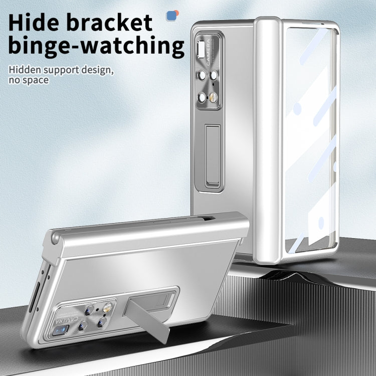For Huawei Mate X2 Aluminum Alloy Double Hinge Shockproof Phone Protective Case(Silver) - Huawei Cases by PMC TechLife | Online Shopping South Africa | PMC TechLife | Buy Now Pay Later Mobicred