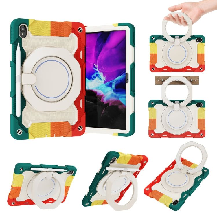 For Lenovo Tad P11 Armor Contrast Color Silicone + PC Tablet Case(Colorful Red) - Lenovo by PMC TechLife | Online Shopping South Africa | PMC TechLife | Buy Now Pay Later Mobicred